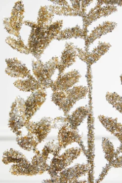 32” Acanthus Leaves Platinum Christmas Spray