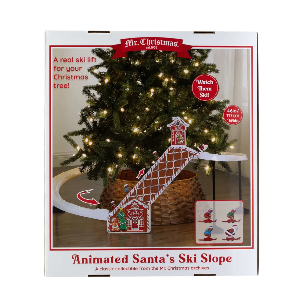 47" Animated & Musical Gingerbread Ski Slope