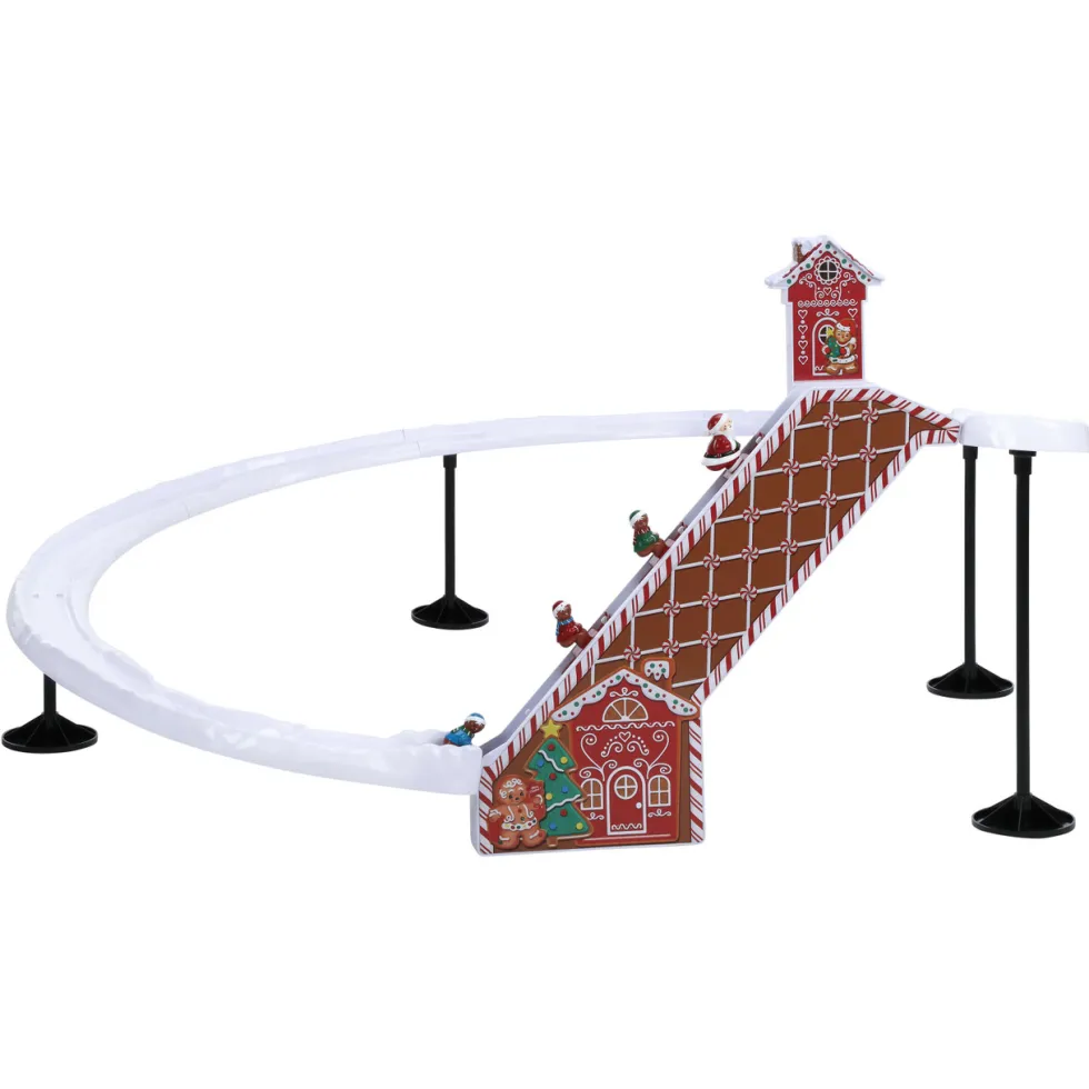 47" Animated & Musical Gingerbread Ski Slope