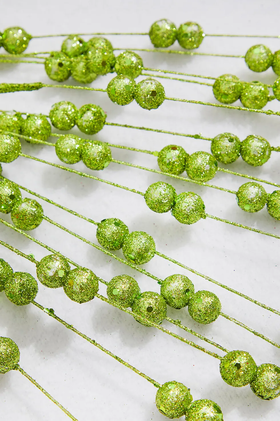 33” Apple Green Glitter Berry Spray