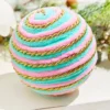5" Aqua & Pink Twirl Ball Ornament