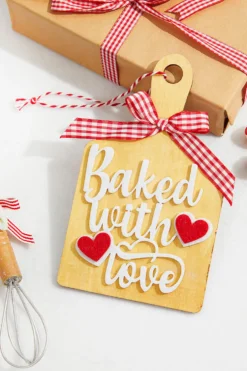 8” Baked With Love Chopping Board Ornament