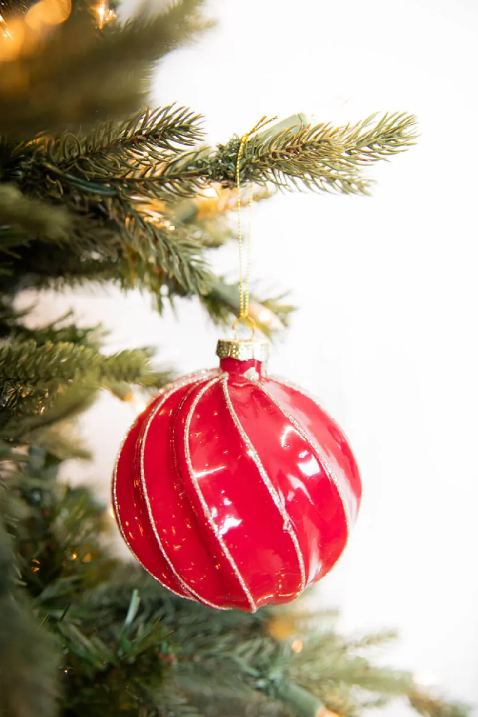 4” Ball Glass Ornament - Set of 4