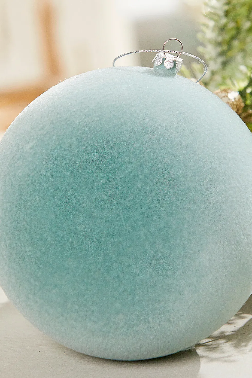 5" Ball Ornament - Frost Green