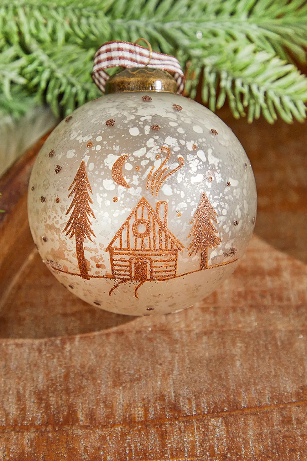 3" Ball Text Glass Ornament