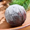 4" Bark with Snow Ball Ornament