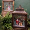 11" Battery Operated Lighted Musical Spinning Water Globe with Holiday Scene and Timer