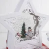 10.5" Battery Operated Lighted Spinning Water Globe Star with Timer