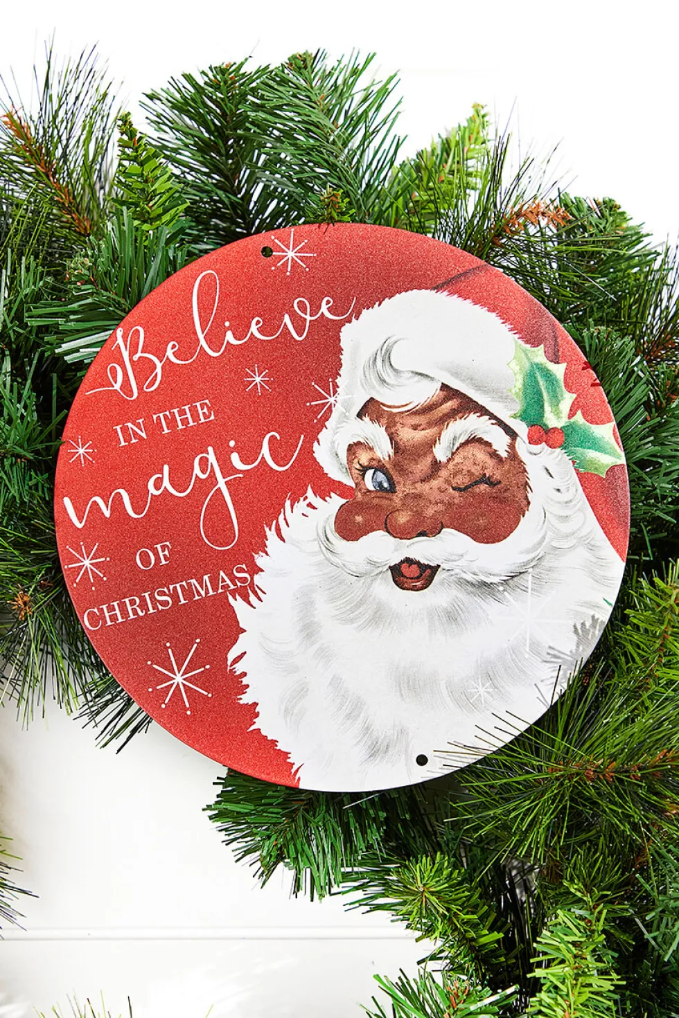 8" "Believe" Santa Sign
