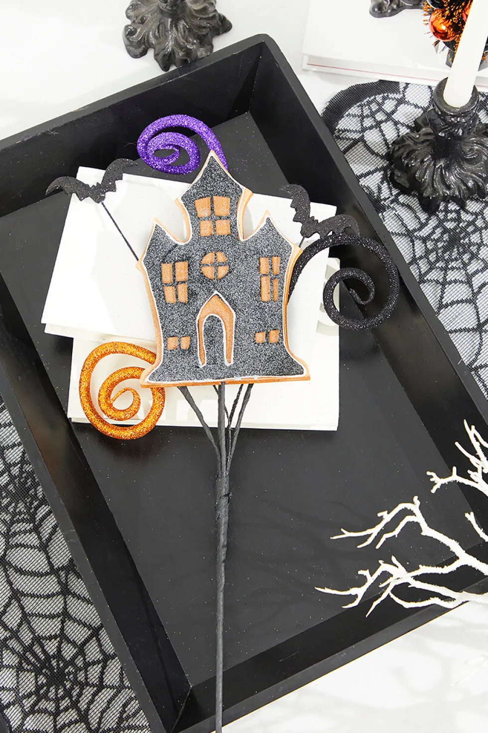Black and Orange Haunted Mansion Spray