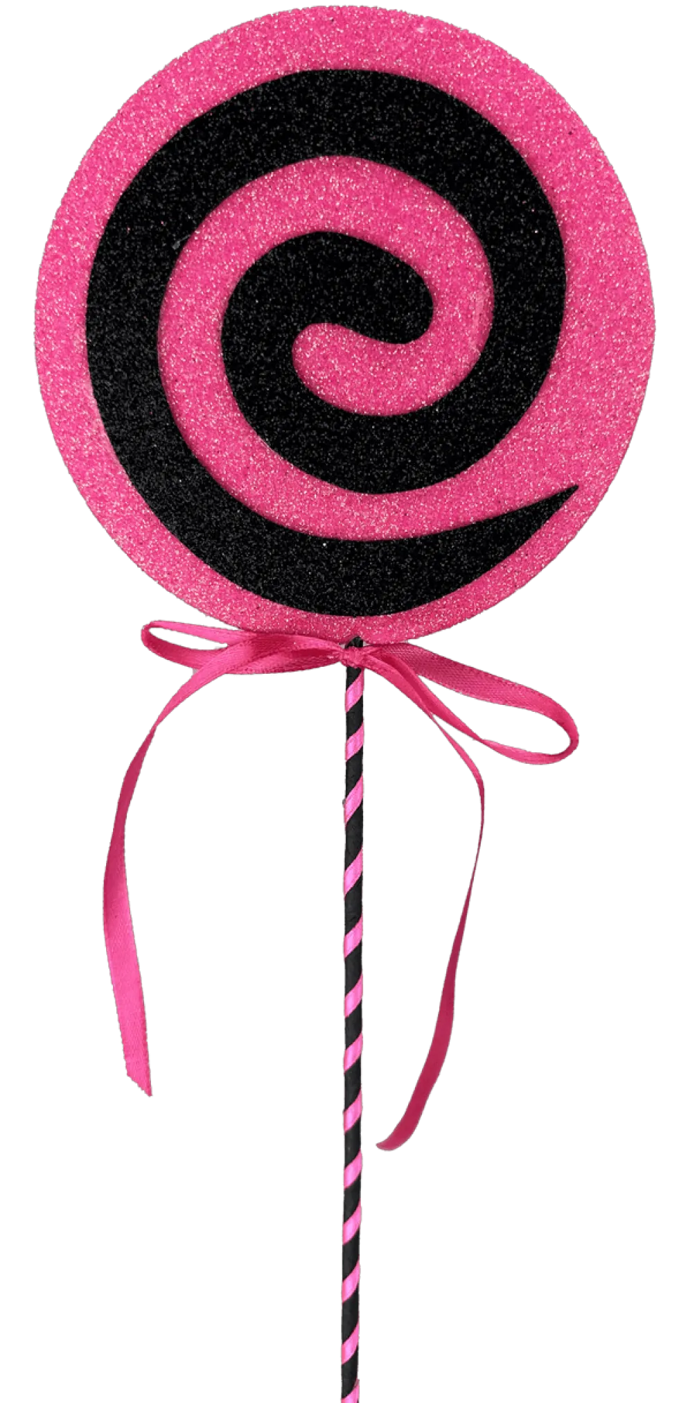 17" Black and Pink Lollipop Pick