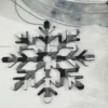 6” Black And White Buffalo Check Snowflake Ornament