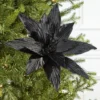 24" Black Velvet Poinsettia Stem