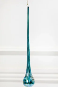 9" - 12" Blue Glass Drop Ornament