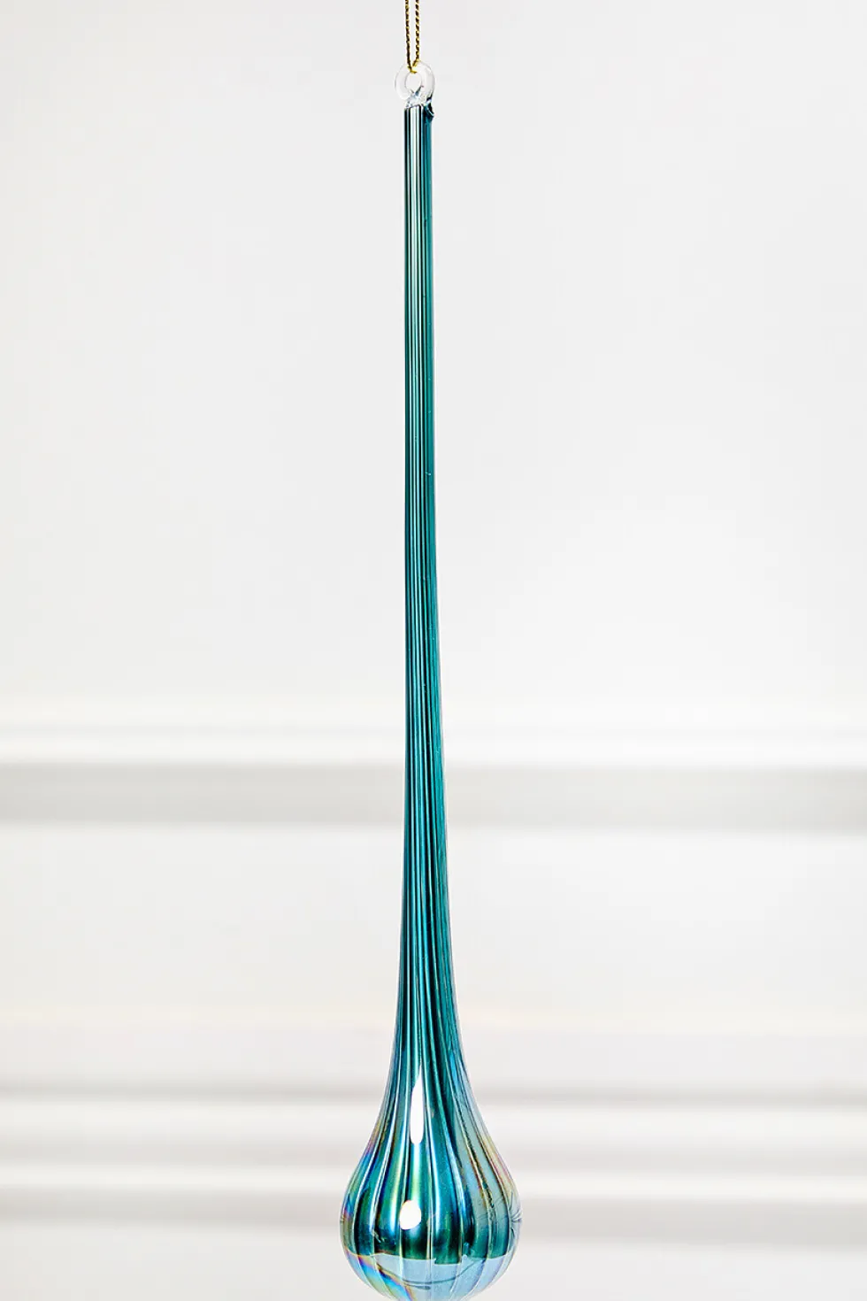 9" - 12" Blue Glass Drop Ornament
