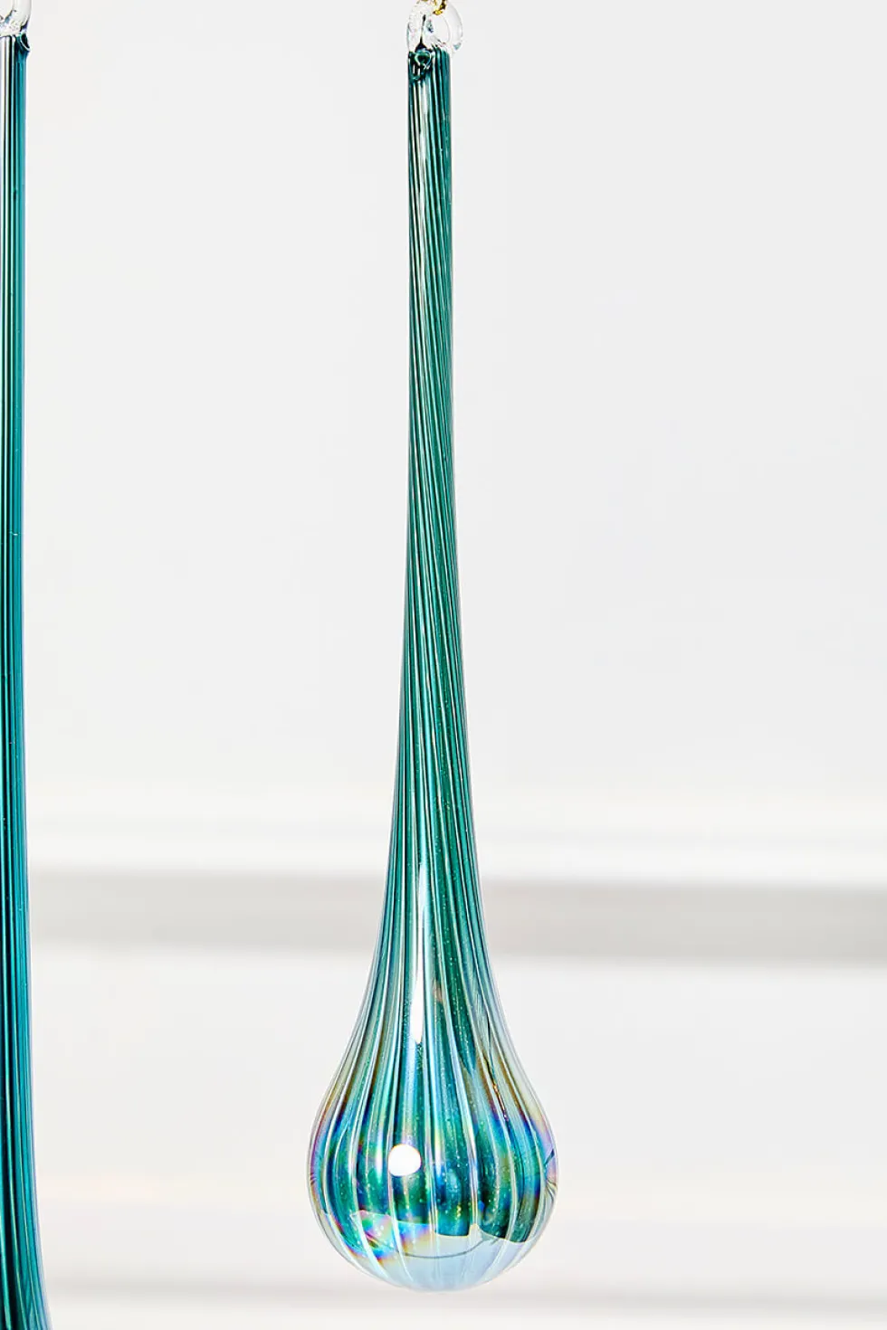 9" - 12" Blue Glass Drop Ornament