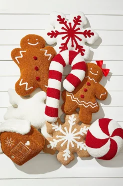 Brown Gingerbread House Pillow