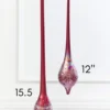 12" Burgundy Glass Drop Ornament