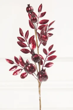 26" Burgundy Metallic Pomegranate Stem
