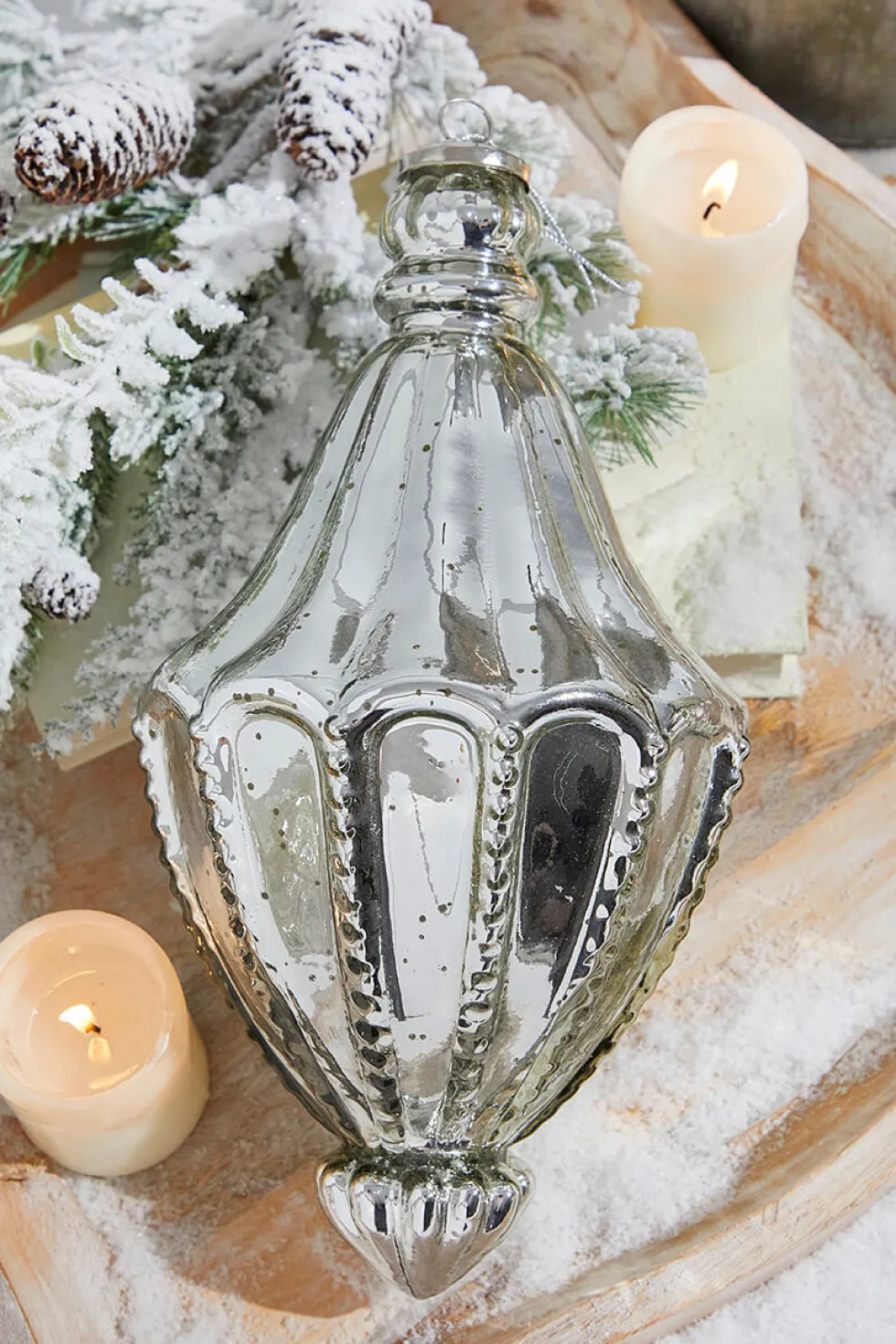 12" Cathedral Antique Mercury Glass Ornament