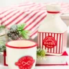 6" Ceramic Milk Jar "North Pole Dairy"