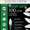 C6 Faceted Pure White 100 LED Light Set