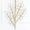 28" Champagne Beaded Glitter Loop Spray