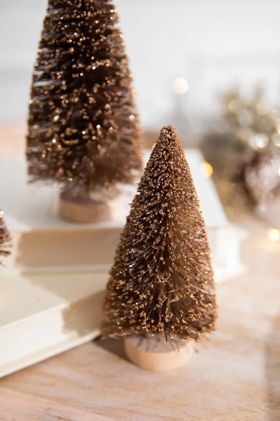 5” Champagne Bottle Brush Tree
