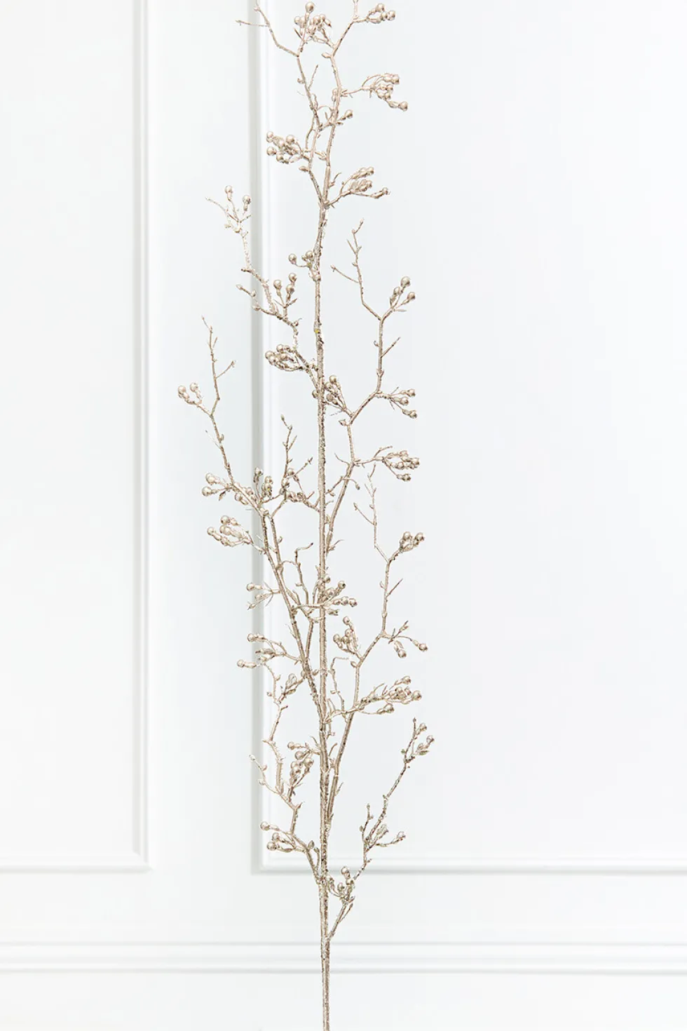 56.5" Champagne Glitter Berry Weeping Spray
