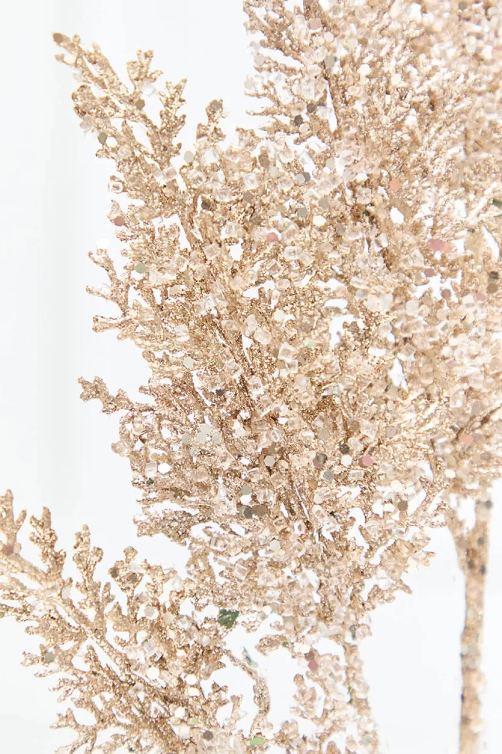 31" Champagne Glitter Cedar Spray