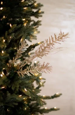 30” Champagne Glitter Sequin Pine Spray