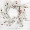 24” Christmas Flocked Pine Wreath with Jingle Bells
