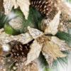 18” Christmas Poinsettia & Pine Wreath