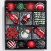 Christmas Shatterproof 25 Piece Assortment - Red, Green, White