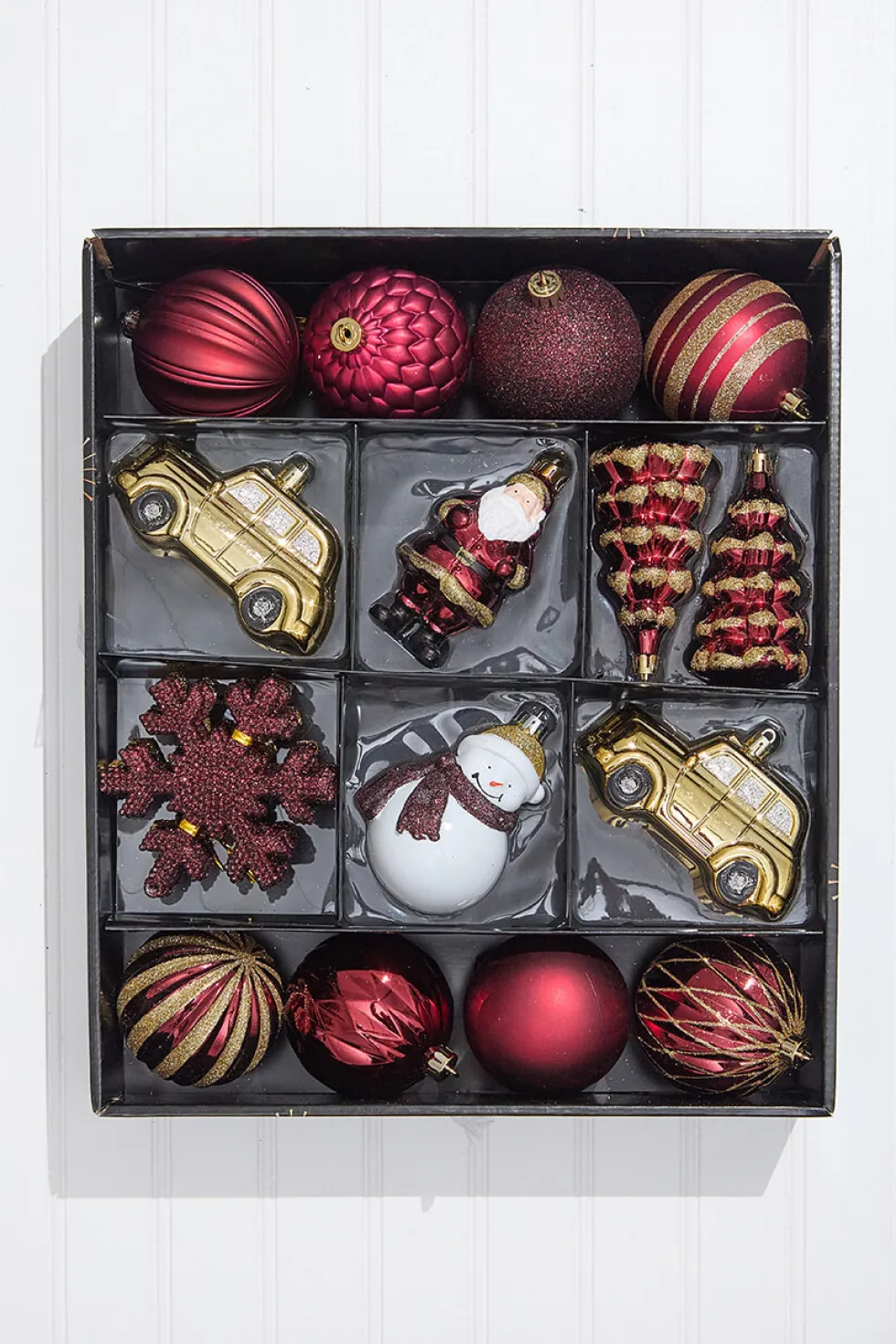 Christmas Shatterproof 25 Piece Assortment - Red, Gold