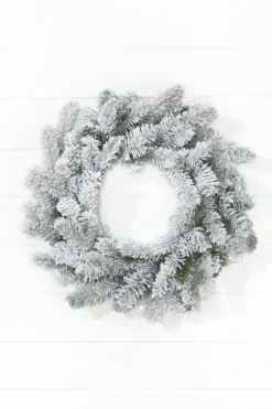 24" Classic Flocked Wreath