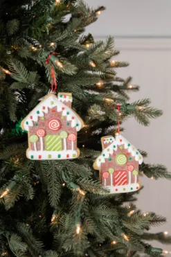 4.6” Clay Dough Gingerbread House Ornament