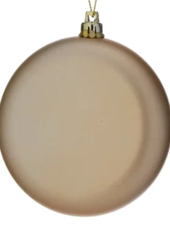 10cm Matte Champagne Round Disk - Set of 6