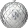 10 CM Silver Matte Glitter Net Ball Ornament