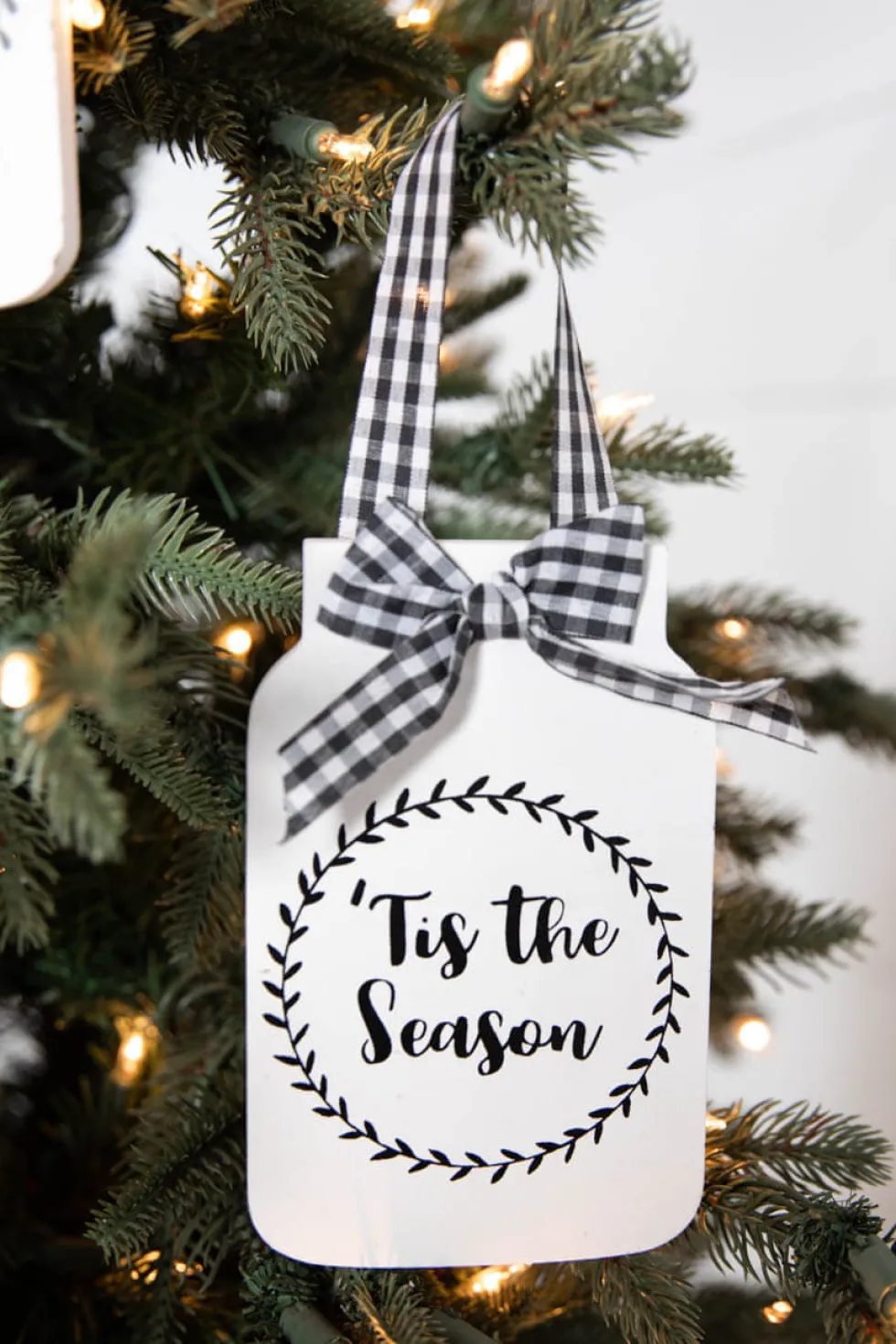 6” Country Mason Jar Ornament