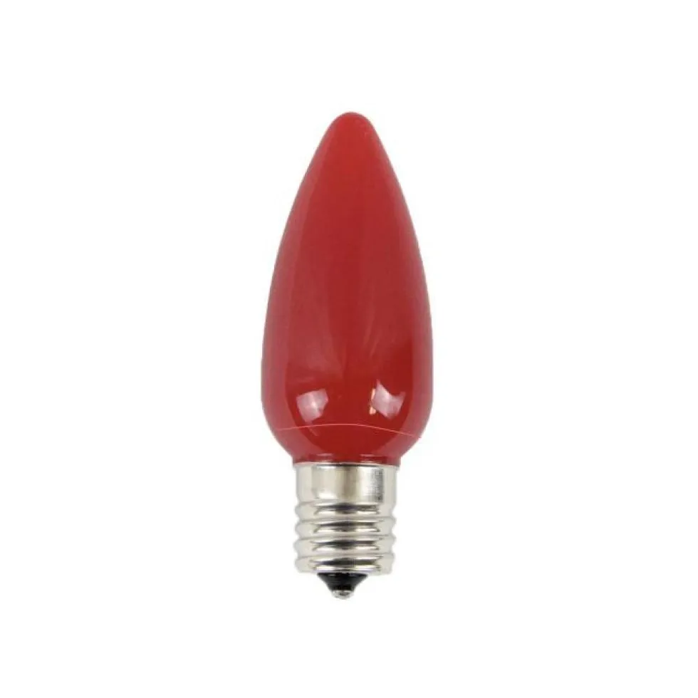C9 Platinum Elite LED SMD Bulb (25 bulbs/bag) - Frosted, Red