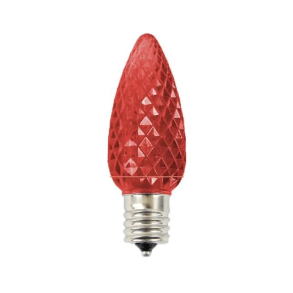 C9 Platinum Elite LED SMD Bulb (25 bulbs/bag) - Faceted, Red