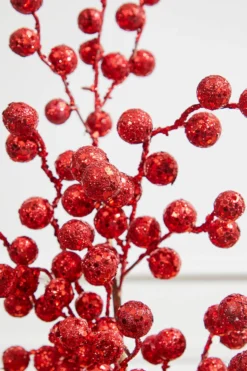 29” Crabapple Spray Glitter - Red