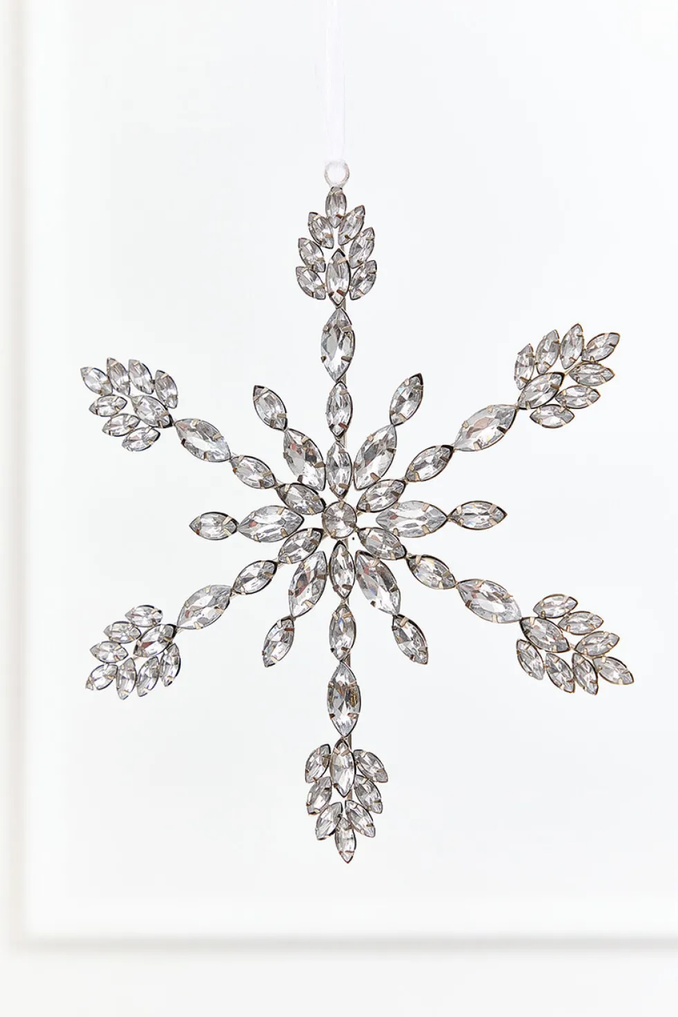 9.5" Crystal Jeweled Snowflake Ornament