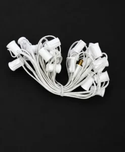C9 Socket Cord White - 25' 12" Spacing
