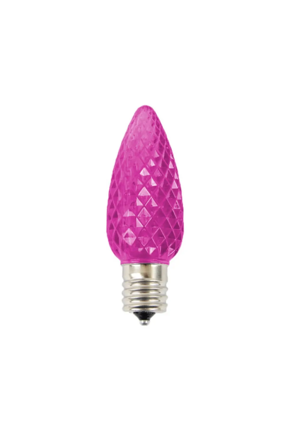 C9 Wonderful LED SMD Bulb (25 bulbs/bag) - Faceted, Pink