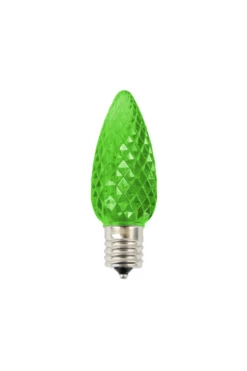 C9 Wonderful LED SMD Bulb (25 bulbs/bag) - Faceted, Green