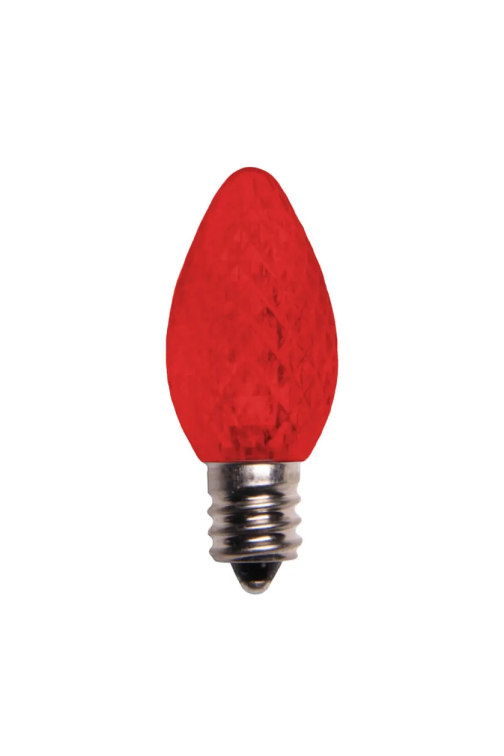 C7 Wonderful LED SMD Bulbs (25 bulbs/bag) - Faceted, Red