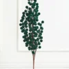 33" Dark Green Flocked Berry Spray