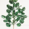 27" Dark Green Metallic Holly Berry Stem